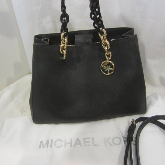 MICHAEL KORS black satchel purse - Picture 1 of 9